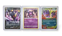 3 Pokemon Cards Umbreon 094, Lost Origin Promo Gengar SWSH241 Mega Gengar EX 056 - Image 1