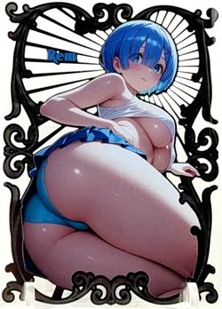 Goddess Story: Rem #1/100 Spicy Rare Metal Anime Waifu CCG Card - Image 1