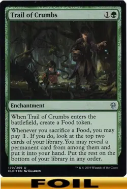 1x - Trail of Crumbs - FOIL #179 - Thrones of Eldraine - CUC NM MTG - Image 1