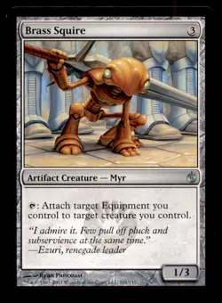 MTG Brass Squire LP Light Play Mirrodin Besieged [2338] - Image 1
