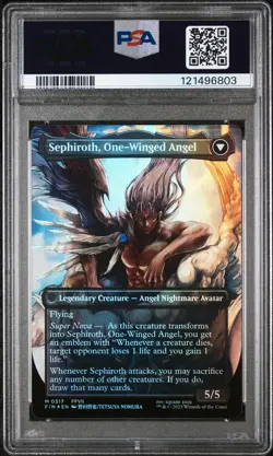 2025 Magic The Gathering Final Fantasy Sephiroth Artist Borderless-Foil PSA 9 - Image 2
