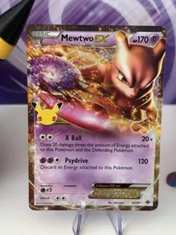 Pokemon 25th Anniversary Celebrations Classic Collection Mewtwo EX 54/99 Holo UR - Image 2