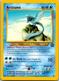 Pokemon 2002 PSA 8 NM-MINT Articuno Black Star Promo League 48 WotC Vintage - Image 3