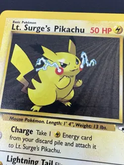 Pokemon Gym Heroes Lt. Surge’s Pikachu 81/132 - Image 2