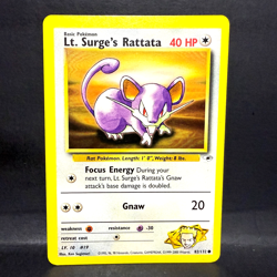 2000 POKEMON GYM HEROES LT SURGE'S RATTATA 82/132 (COMMON) LP - Image 1