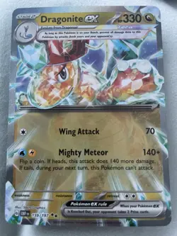 Pokemon TCG Dragonite EX 159/197 Obsidian Flames Double Rare NM - Image 1
