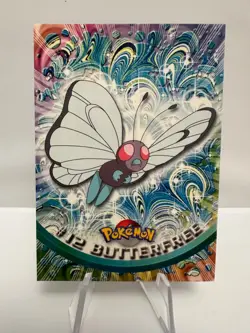 Butterfree #12 1999 Topps Pokemon TV Animation Edition Red Topps Label - NM - Image 1