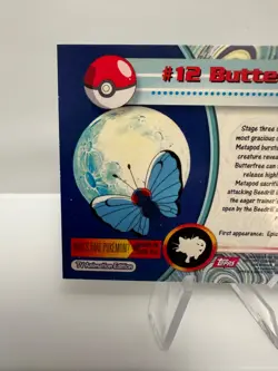 Butterfree #12 1999 Topps Pokemon TV Animation Edition Red Topps Label - NM - Image 4
