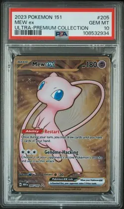 2023 Pokemon 151 Ultra Premium Collection Metal Mew Ex #205 PSA 10 - Image 1