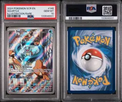 Squirtle #148 2024 Pokemon Scr En-Stellar Crown PSA 10 Illustration Rare a - Image 1
