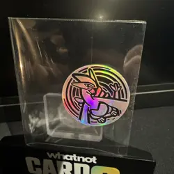Vintage Rare 90s Lugia Silver Rainbow Holo Neo Starter Pokemon Deck Token Coin - Image 1