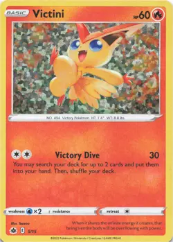 Pokemon - Victini - 5/15 #005/015 - McDonald's Promos 2022 Holo - Image 1