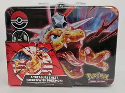 POKEMON TCG Fall 2023 Collectors Chest Lunchbox Tin Charizard 6 Booster Packs - Image 1