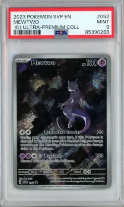 PSA 9 Mewtwo SVP EN 052 151 Ultra Premium Collection Promo Pokemon Card - Image 1