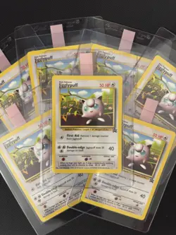 2001 Black Star Promo WOTC Pokemon League Card Jigglypuff 7 - Near Mint - Image 1