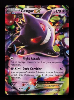 Gengar EX 34/119 Ultra Rare XY - Phantom Forces Pokemon Card - Image 1