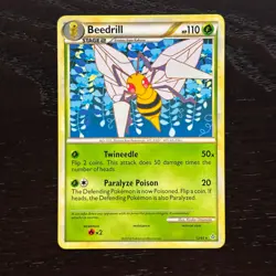 Beedrill 12/95 Pokemon Unleashed HS Regular Rare Card LP/MP - Image 1