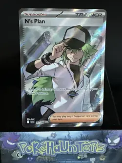 Pokemon Card N’s Plan 163/086 Black Bolt Full Art Trainer Near Mint - Image 1
