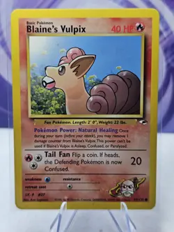 Pokemon TCG Blaine's Vulpix Gym Heroes 65/132 Regular Unlimited Common - Image 1