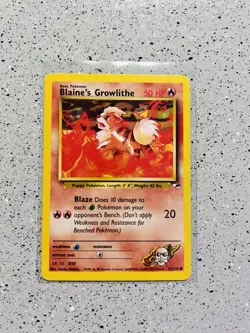 Blaine’s Growlithe - 62/132 Gym Heroes Unlimited Common Pokemon - NM💎 - Image 1