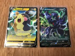 Pokemon TCG Champions Path Morpeko V + Grimmsnarl V Promo SWSH 56 57 Mint Holo - Image 1