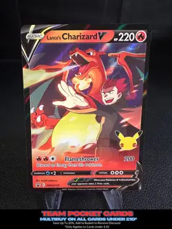 Lance's Charizard V SWSH133 Regular Size, Black Star Promo, Pokemon, NM - Image 1