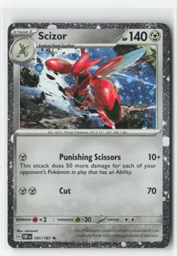 SCIZOR 141/197 COSMOS HOLO PROMO POKEMON TCG NM - Image 1