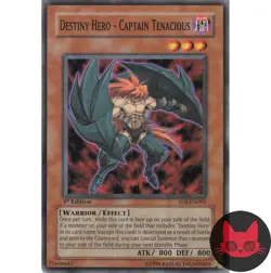 Yugioh Destiny HERO - Captain Tenacious EOJ-EN002 Common 1st Edition NM - Image 1