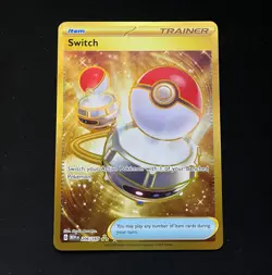 Switch 206/165 Hyper Rare SV: Scarlet & Violet 151 Gold Holo Pokemon Card NM - Image 1