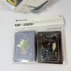 Pokemon Center Celestial Espeon & Umbreon Card Sleeves (130 Sleeves) & Plush - Image 3