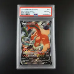 PSA 10 Charizard V 154/172 Pokemon Brilliant Stars Holo Graded Card - Image 1