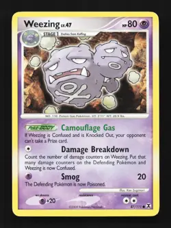 Weezing 87/111 Rising Rivals English Pokemon Card TCG - Image 1