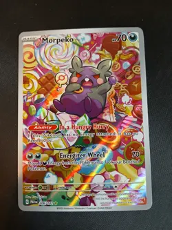 Pokemon TCG Morpeko Paradox Rift 206/182 Holo Illustration Rare Card NM - Image 1