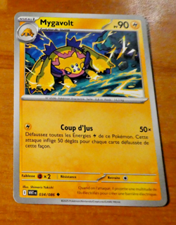 POKEMON FLAMME BLANCHE CARD CARTE MYGAVOLT 034/086 WHT EV10.5 FR MINT 2025 - Image 1