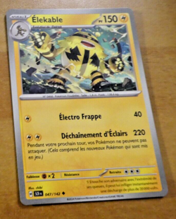 POKEMON COURONNE STELLAIRE CARD CARTE Elekable 047/142 EV07 SCR FR EV07 JCC MINT - Image 1