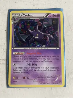 Crobat - 33/119 - Pokemon Phantom Forces XY Rare Cosmos Holo Card - Image 1