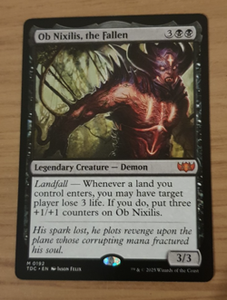 Ob Nixilis, The Fallen MTG NM Regular Commander Tarkir Dragonstorm Magic - Image 1
