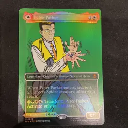 Peter Parker (0232) (Borderless) -Foil-Marvel's Amazing Spider-Man MTG NM/M - Image 1