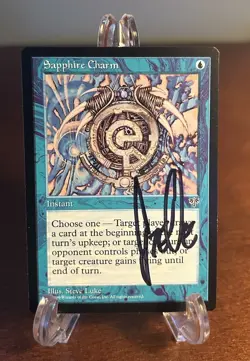Sapphire Charm | MtG Magic Mirage | English | Near Mint-Mint NM Artist Proof AP - Image 1