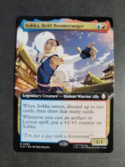 Sokka, Bold Boomeranger (Extended Art) Rare MTG Avatar - Image 1