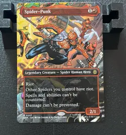 Spider-Punk #0207 Rare Regular Borderless Marvel's Spider-Man Magic MTG 2 - Image 1