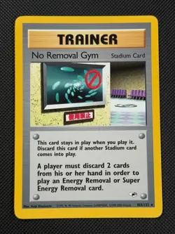 No Removal Gym 103/132 REGULAR Pokemon Card WOTC Gym Heroes Non Holo Rare - Image 1