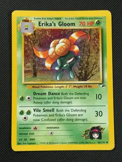 Erika's Gloom 46/132 REGULAR Pokemon Card WOTC Gym Heroes Uncommon - Image 1