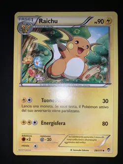 Pokemon Card Raichu Colpi Furiosi Non Comune 28/111 Ita Italiano - Image 1