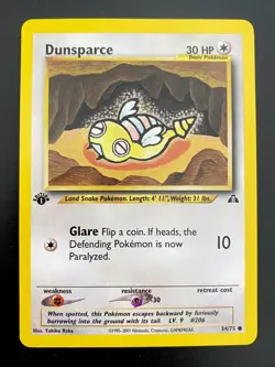 Dunsparce 54/75 1st Edition Neo Discovery - Common - WOTC - Pokemon Card NM - Image 1