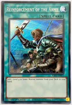 RA01-EN051 Reinforcement of the Army - Secret Rare 1st Edition Near Mint YuGiOh - Image 1
