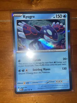 Pokemon TCG Kyogre Holo Mega Evolutions Rare Card 034/132 NM 2025 - Image 1