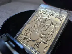 1999 Charizard Gold Plated Bar #006 Card Limited Ed Burger King Pokemon Pokeball - Image 2