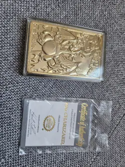 1999 Charizard Gold Plated Bar #006 Card Limited Ed Burger King Pokemon Pokeball - Image 3