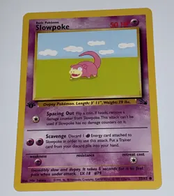 1st Edition Slowpoke - NM/LP - Vintage WotC 55/62 Fossil Set Pokemon Card - Image 2